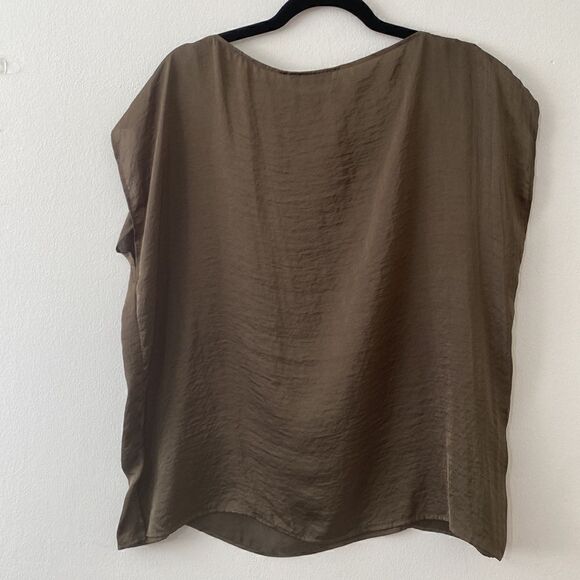 tutu & lili blouse brown short sleeve small polyester - Picture 6 of 6